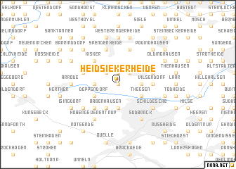 map of Heidsiekerheide