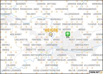 map of Heigne