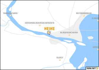 map of Heihe