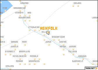 map of Heikfolk