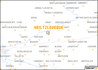 map of Heiltz-lʼÉvêque