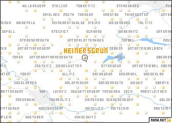 map of Heinersgrün