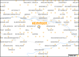 map of Heiningen