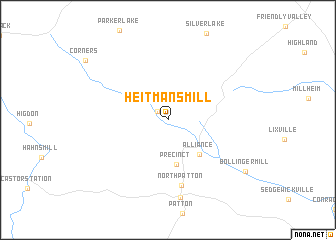 map of Heitmans Mill