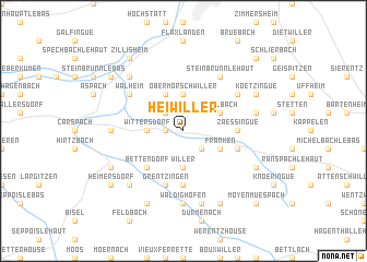 map of Heiwiller