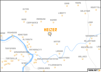 map of Heizer