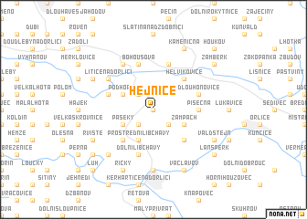 map of Hejnice