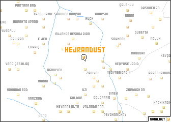 map of Hejrān Dūst