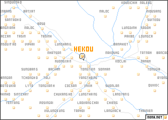 map of Hekou