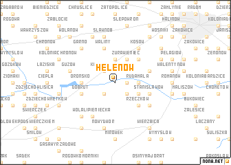 map of Helenów