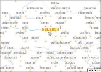 map of Helenów