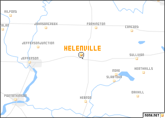 map of Helenville