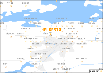 map of Helgesta