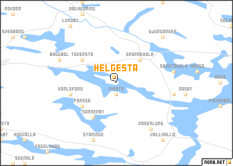 map of Helgesta