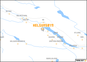 map of Helgumsbyn
