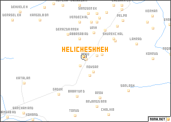 map of Helī Cheshmeh