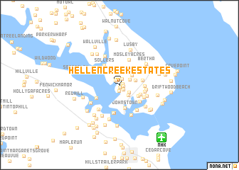 map of Hellen Creek Estates