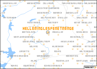 map of Hellering-lès-Fénétrange