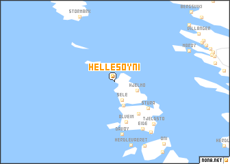 map of Hellesøyni