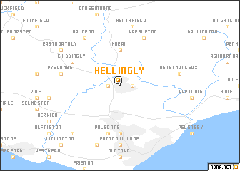 map of Hellingly