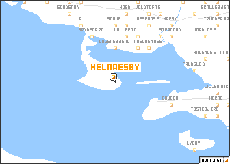 map of Helnæs By