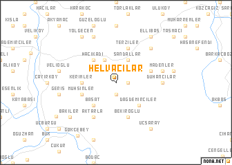 map of Helvacılar