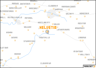 map of Helvetia