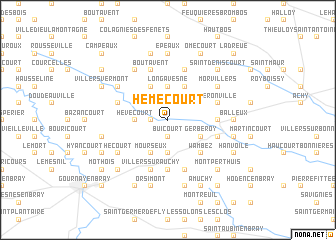 map of Hémécourt