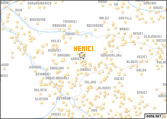 map of Hemići
