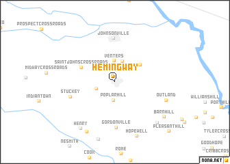 map of Hemingway