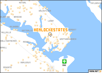 map of Hemlock Estates