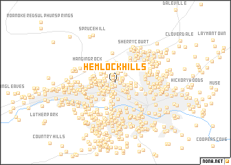 map of Hemlock Hills