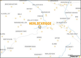 map of Hemlock Ridge