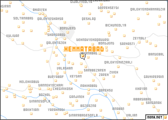 map of Hemmatābād