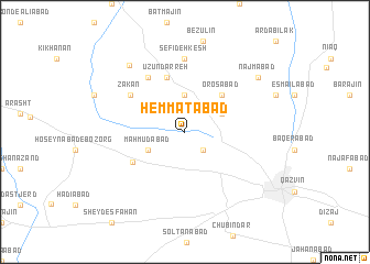 map of Hemmatābād