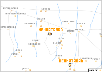 map of Hemmatābād