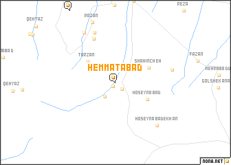 map of Hemmatābād