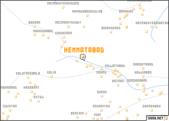 map of Hemmatābād