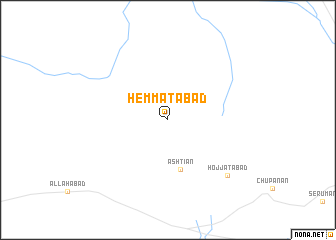 map of Hemmatābād