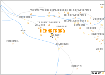 map of Hemmatābād