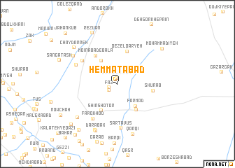 map of Hemmatābād