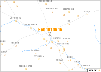 map of Hemmatābād