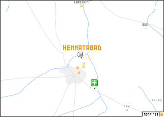 map of Hemmatābād