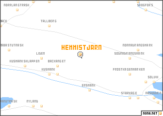 map of Hemmistjärn