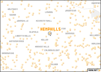 map of Hemp Hills