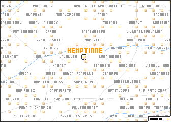 map of Hemptinne