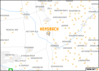 map of Hemsbach