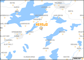 map of Hemsjö