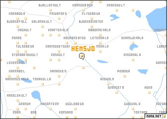 map of Hemsjö