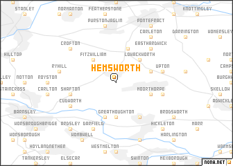 map of Hemsworth
